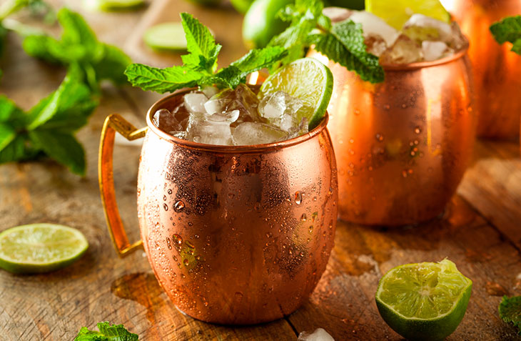 Drinks com vodka: Moscow Mule