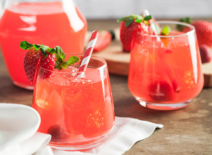Drinks com vodka: strawberryoska