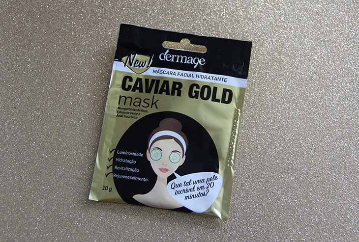 Máscara dourada: testei a Caviar Gold da Dermage